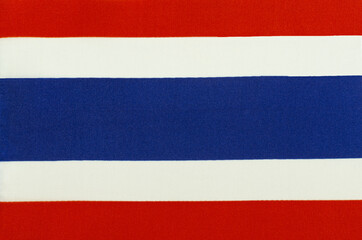 fabric national flag of the Kingdom of Thailand close up