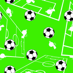 pattern with soccer balls.	