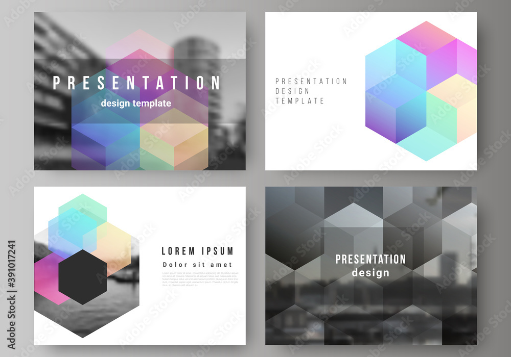 Poster vector layout of the presentation slides design business templates, multipurpose template with abstr