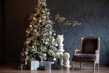 festive christmas and new year decorations	