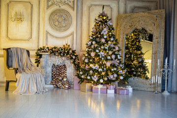 festive christmas and new year decorations	