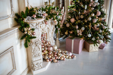 festive christmas and new year decorations	