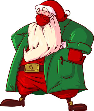 Cartoon doctor Santa