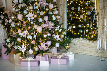 festive christmas and new year decorations	