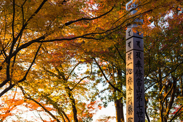 日本　京都、永観堂の紅葉