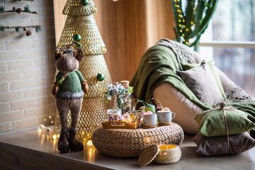 festive christmas and new year decorations	