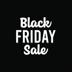 Black friday lettering, typography simple on black background, mega big sale EPS Vector