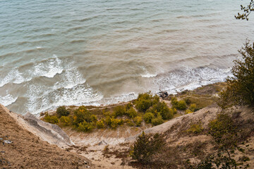 waves crashing on rocks mons klint