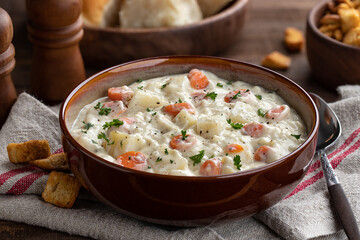 Bowl of Potato and Carrot Soup