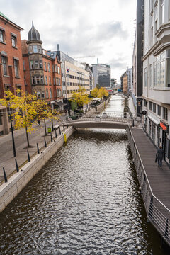 City Canal And Bridge Aarhus