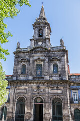 Obraz premium The Holy Trinity Church (Igreja da Santissima Trindade, 1841) is a church in the city of Porto in Portugal, located in Praca da Trindade behind the building of the City Hall of Porto.