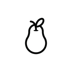 Pear thin line, outline Thanksgiving day related icon, thanks giving day icon on a white background EPS Vector
