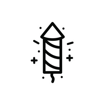 recommend clip art: Firework or fireworks thin line, outline Thanksgiving day related icon, thanks giving day icon on a white background EPS Vector