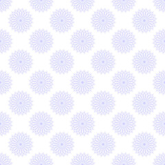New Year seamless pattern with soft lacy snowflakes. Decorative festive winter background.