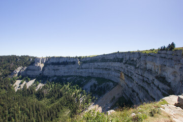 Creux du Van on a sunny day