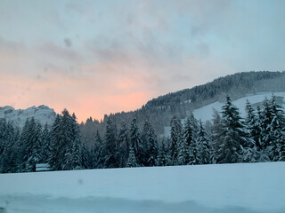 Tramonto con foschia