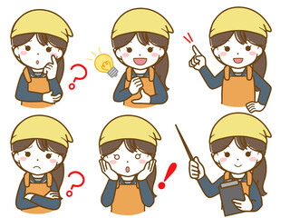 エプロンを着た女子高生の疑問と解決