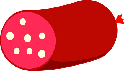 Simple icon with sausage streaks of fat