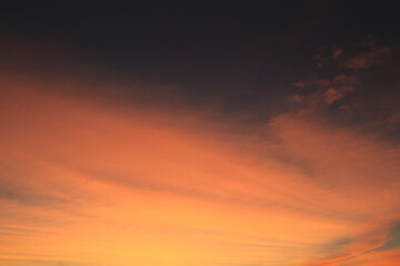 Naklejka na ściany i meble Beautiful clouds sky with sunset.