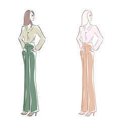 秋ファッション　オシャレな女性