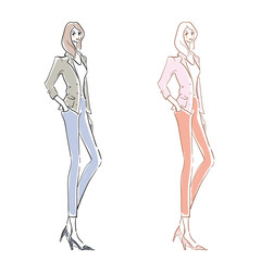 秋ファッション　オシャレな女性