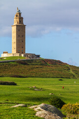 Fototapeta na wymiar Herkules Leuchtturm, UNESCO-Weltkulturerbe - Torre de Hércules
