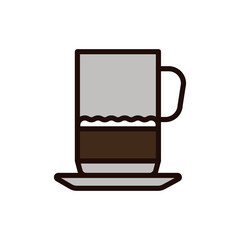 Macchiato color line icon. Isolated vector element.