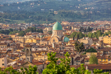Fototapeta na wymiar View of The beautiful cityscape Florence Italy