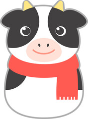 マフラーをした牛