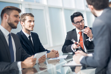 businessman and business team at a meeting in the office