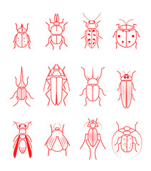 Insects icon set