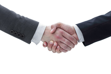 close up.handshake of business partners on a light background
