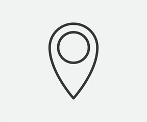 GPS pointer. Red point icon. Vector illustration.