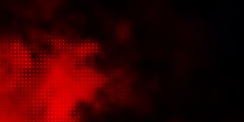 Dark Orange vector background with bubbles.