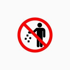 do no litter icon vector illustration