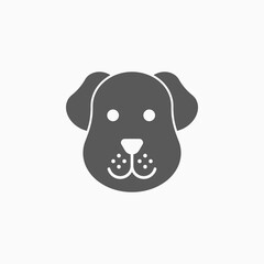 dog icon, puppy vector illustration