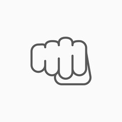 fist icon, punch vector illustration