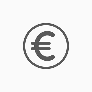 euro currency icon, euro sign vector illustration