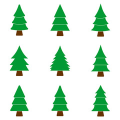 Christmas tree icon vector symbol