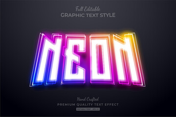 Neon Gradient Glow Editable Text Effect