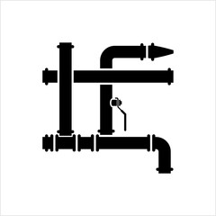 Pipe Icon, Pipe Fitting Icon, Water, Gas, Oil Pipeline, Plumbing Work