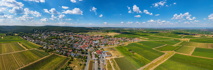 Fototapeta na wymiar Weisenheim an Berg Germany aerial 