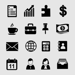 Bussines Icon Set Flat Desain Vector