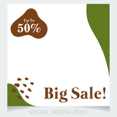 fashion sale Social Media Post promotion template Premium Vector