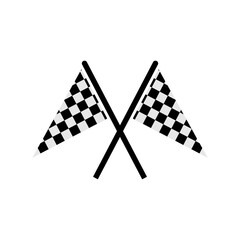 Fototapeta premium racing flags icon vector symbol