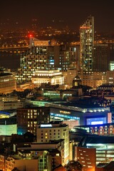 Liverpool skyline rooftop night view