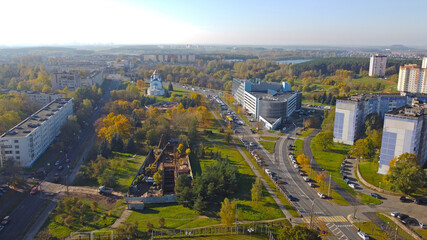 Fototapeta premium Top view of the cityscape by day