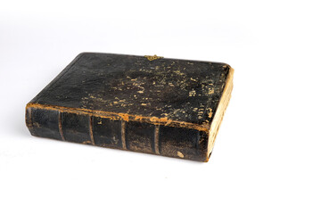 Isolated old book. Old book on a white background