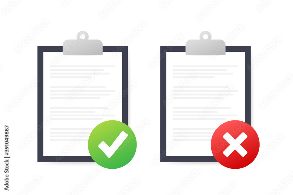 Aufkleber clipboard with checklist icon. clipboard with checklist icon for web. vector illustration.