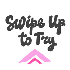 Swipe up to try. Hand drawn lettering logo for social media content.